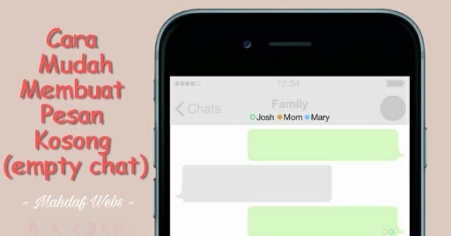 Cara Membuat Blank Text teks kosong Bisa Dipakai Chat 