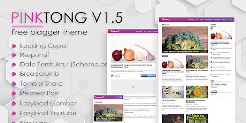 Update template Blogger Gratis Pinktong Versi 1.5