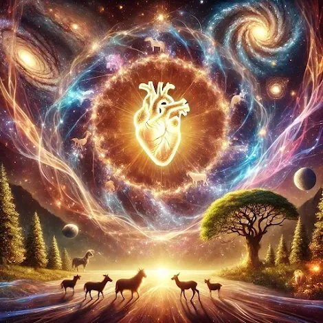 l'Amour comme une force universelle connectant toute existence.