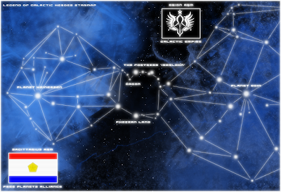 A map that shows the locations of the major places in the story.