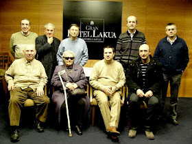 Joaquín Pérez de Arriaga con sus amigos de la SEPA, Vitoria, 28 de enero de 2012