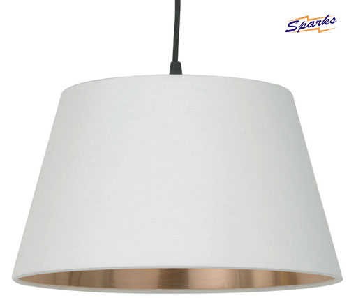 Xander Cone Pendant Light with White Shade (NX101)