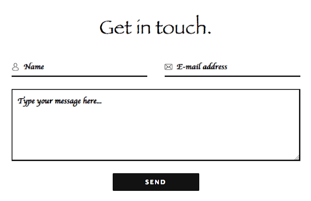 minimal blogger contact form style