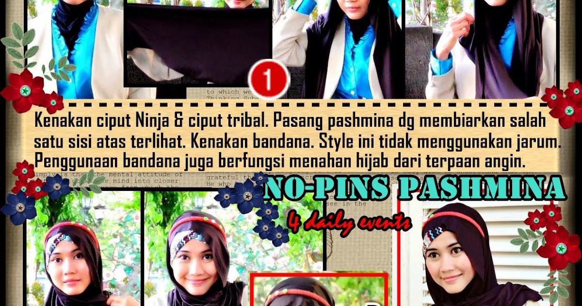 Pintar Pakai Jilbab: Tutorial Hijab Pashmina Satu Menit  Hijab Tanpa Jarum by Didowardah 