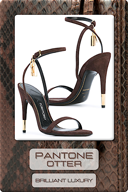 ♦Pantone Fashion Color Otter #pantone #fashioncolor #brown #shoes #bags #brilliantluxury