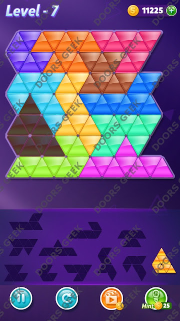 Block! Triangle Puzzle 11 Mania Level 7 Solution, Cheats, Walkthrough for Android, iPhone, iPad and iPod