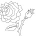 Rose Coloring Pages for Kids