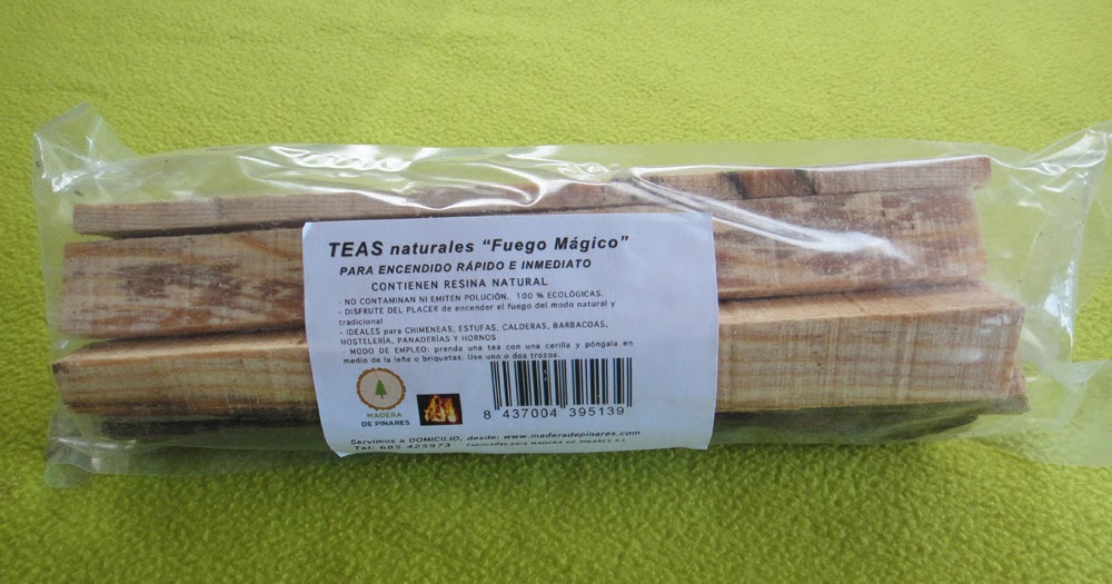 Astillas resinosas de madera (Teas)