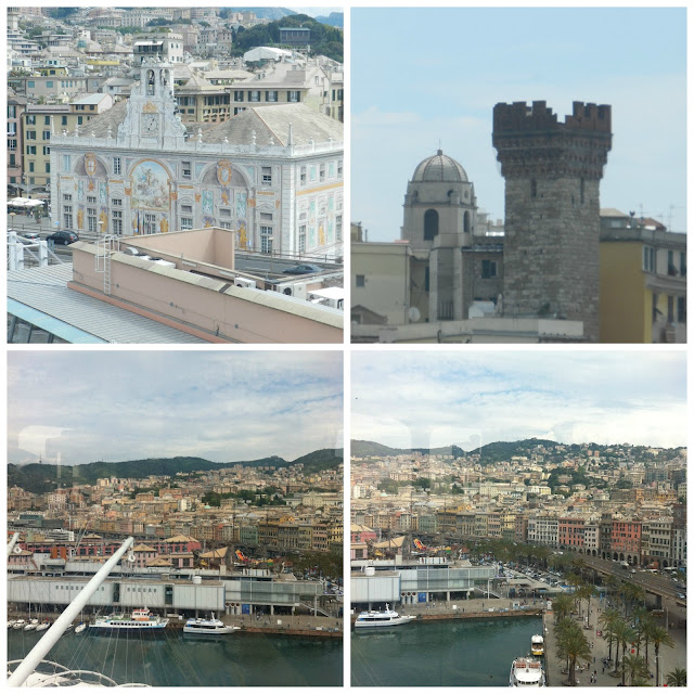 Gênova vista do Bigo - elevador panorâmico no porto antigo