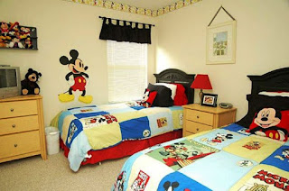 Dekorasi Kamar Anak Cantik Motif Mickey Mouse