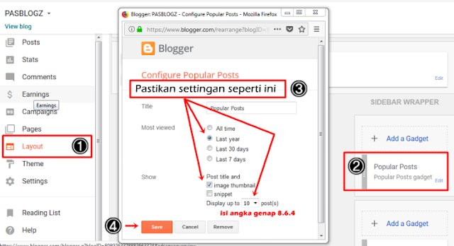 Cara Edit Popular Post menjadi Grid Style dengan Thumbnail di Blog
