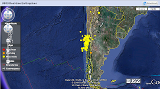 terremoti, tempo, reale, mappa