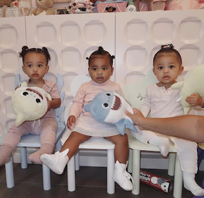 Kardashian Triplets! Stormi,True and Chicago in adorable photos..