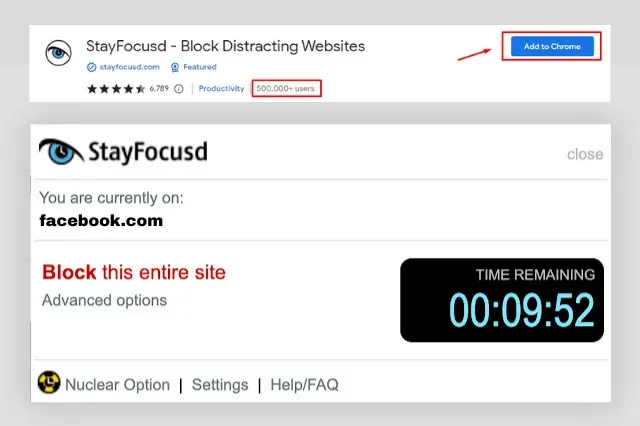 StayFocusd chrome extension make your study time more productive