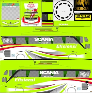 Livery Bussid bus Efisiensi Kuning