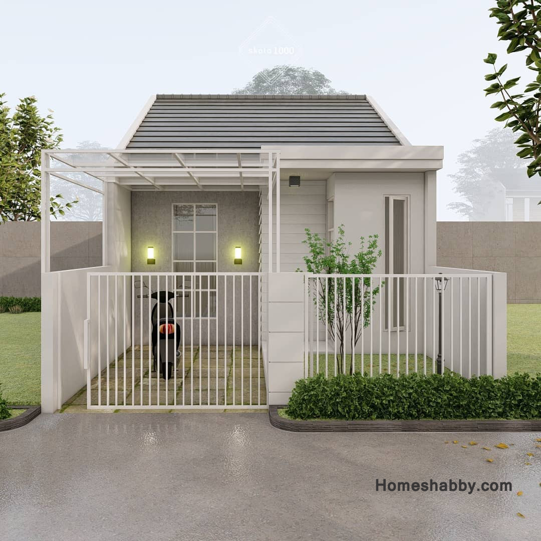 Desain Rumah Minimalis Hemat Biaya Dengan Luas Bangunan 50 M2 Dan Luas Tanah 6 X 12 M Lengkap Dengan Denah Homeshabbycom Design Home Plans