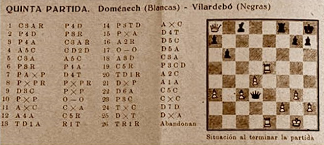 5ª partida del match Domènech-Vilardebó