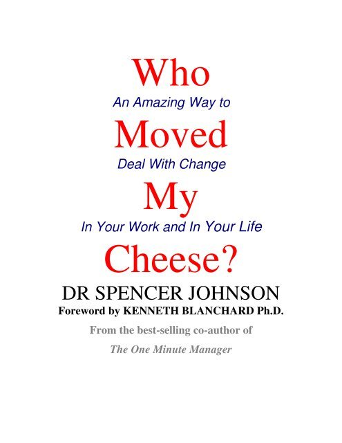 Who Moved My Cheese PDF