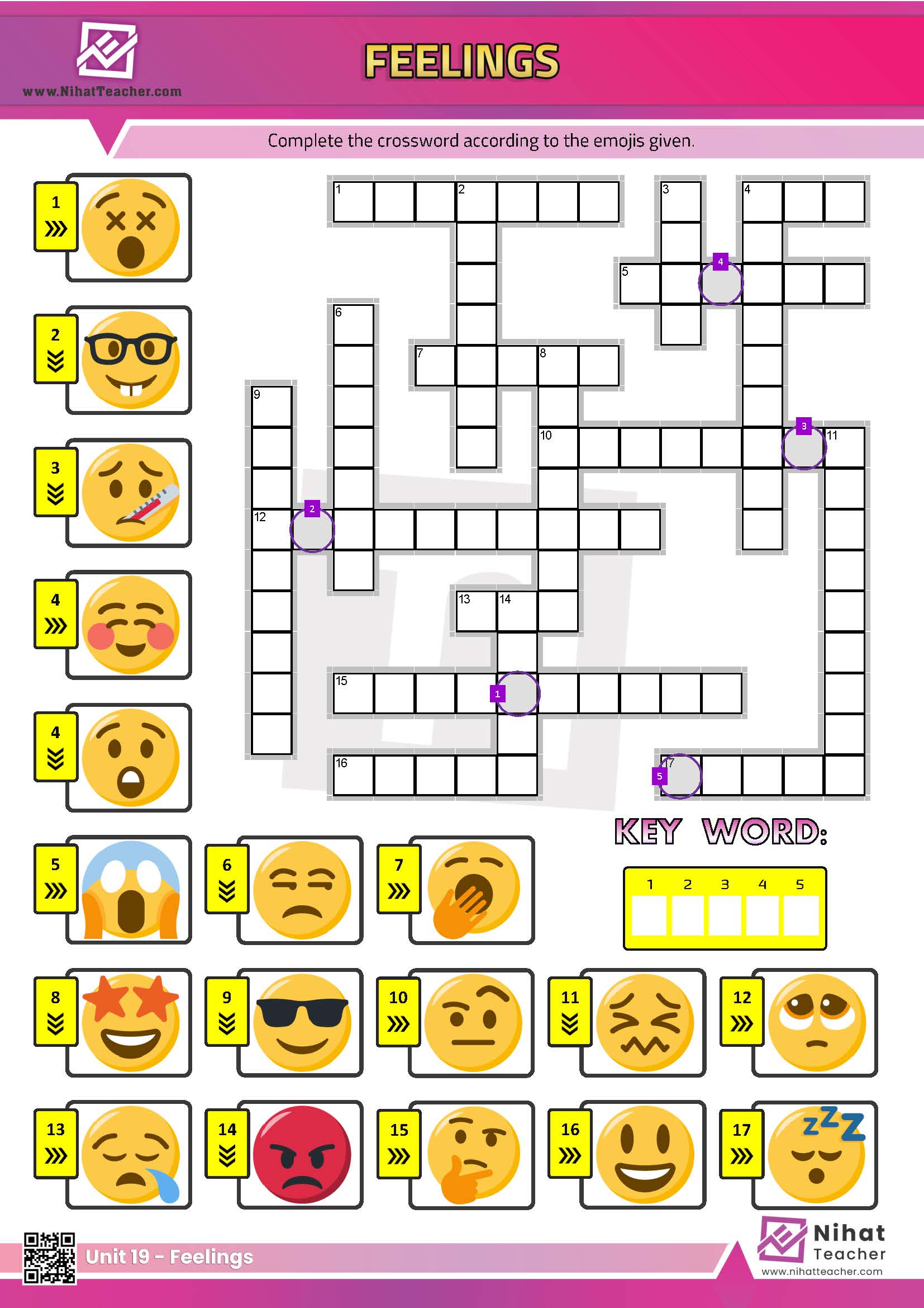 Feelings in English.  How do you feel today?  How are you today?  Fun printable activities about feelings in English.  A downloadable PDF worksheet about feelings in English.  #download# Click here to download a printable PDF worksheet about feelings in English.  Check other posts to take an online test about feelings in English.     Search this site to find more about feelings in English.