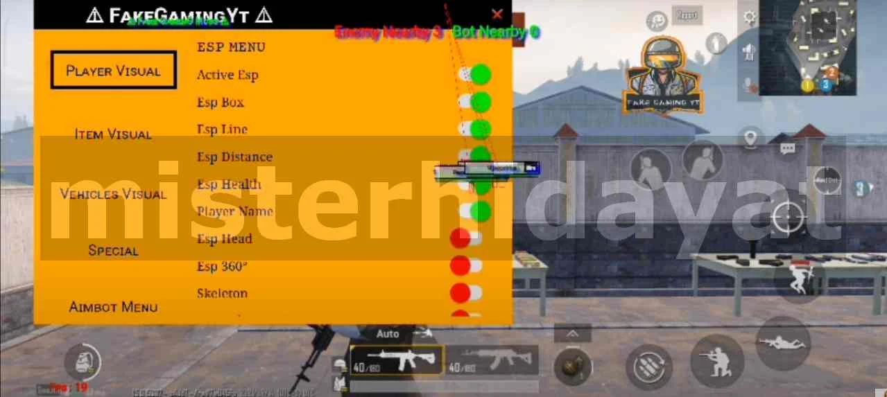 Apk FakeGaming YT Free ESP Pubg Mobile| Less Recoil, Wide View, No Virtual