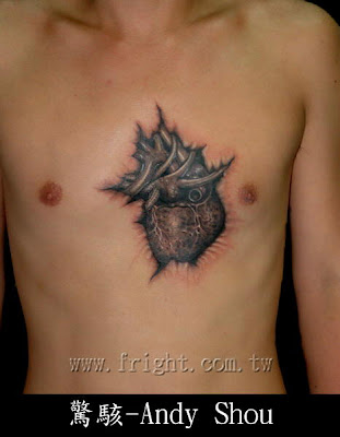 heart tattoo designs A very interesting heart tattoo design idea.