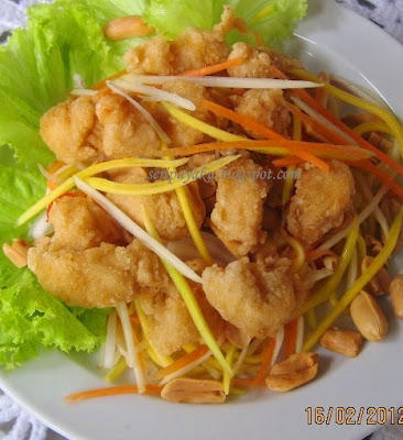 My Kuali: Kerabu mangga n ayam