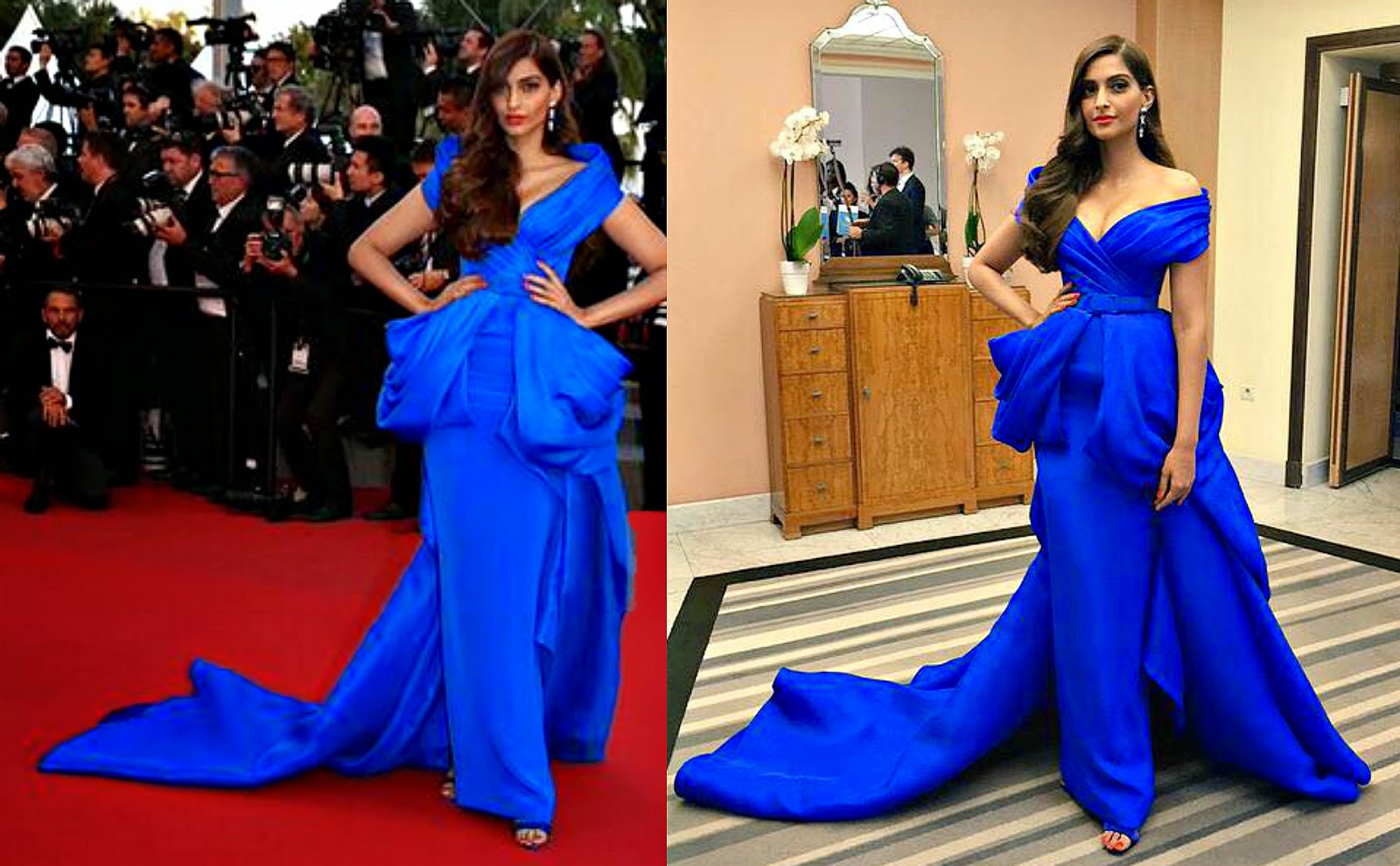 Sonam Kapoor In Abu Jani Sandeep Khosla Couture - Chopard Parfums 'La Nuit  Des Rois' Dinner Party - Red Carpet Fashion Awards