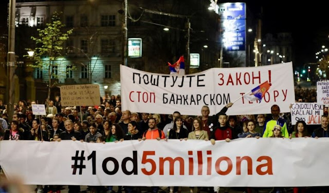 Massive protests ongoing in Belgrade and other cities of Serbia