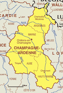 Carte de Champagne Ardenne Département Région