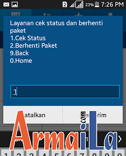 Layanan cek status dan berhenti