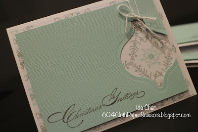 #Holiday #Ornament card by Ida Chan #StampinUp Vancouver