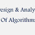 Design analysis and Algorithm