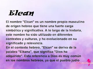 significado del nombre Elcan