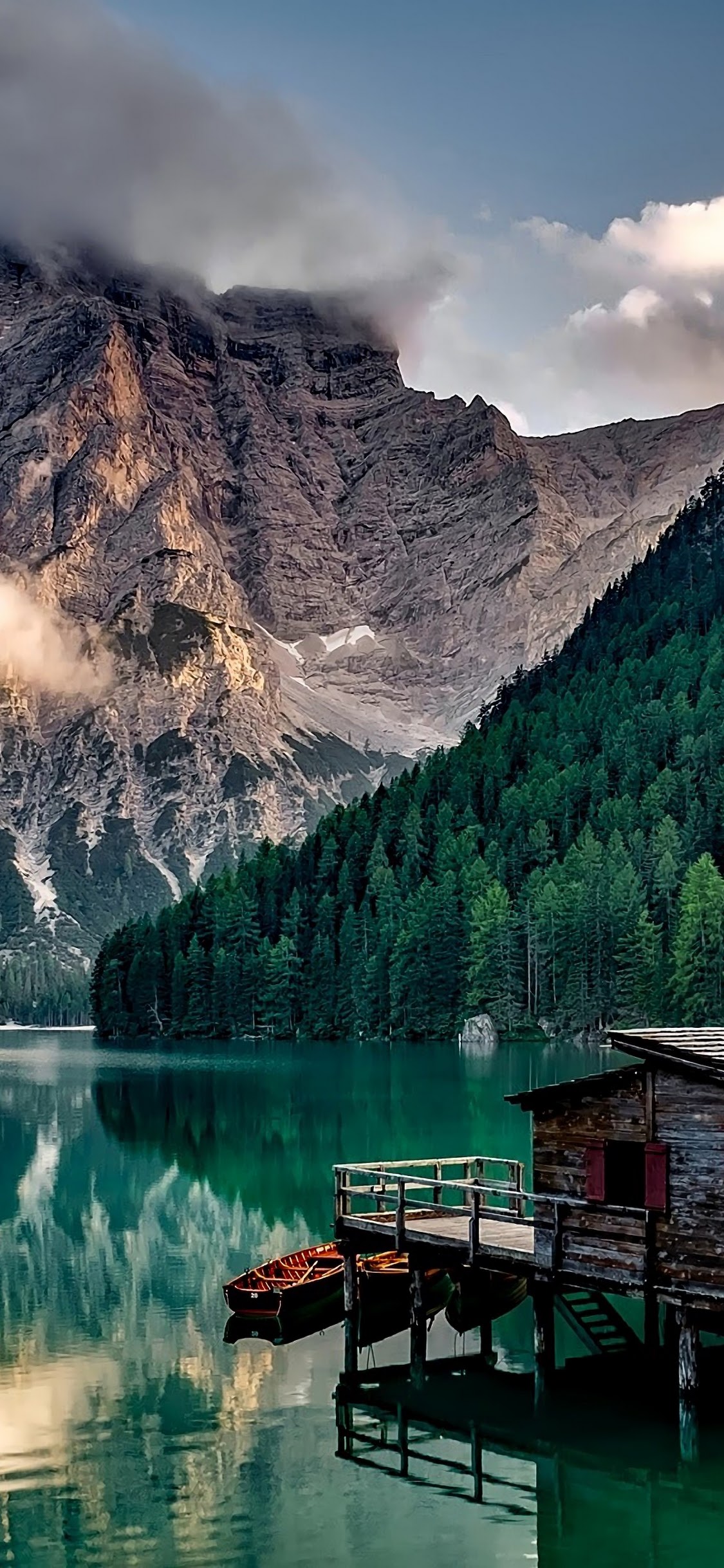 Lake Mountains Nature Cottage 4k Wallpaper 30