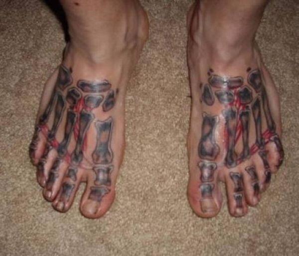 Crazy Tattoos bones tattoo