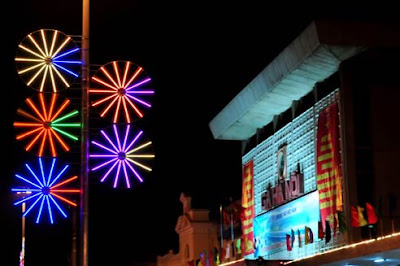 Streets in Hanoi photo before great festival