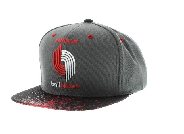 Mitchell And Ness Portland Trailblazers The Splatter Visor SNAPBACK