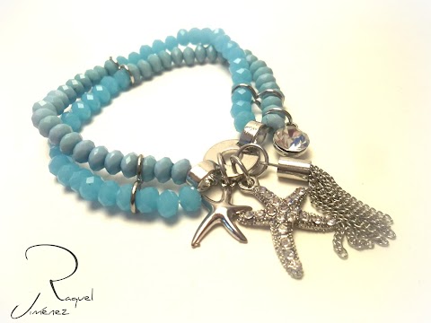 PULSERA AZUL CON ESTRELLAS DE MAR