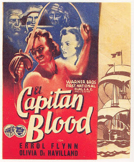 EL CAPITÁN BLOOD. Programa de mano díptico: 12,5 x 14,5 cms. España. EL CAPITÁN BLOOD. Captain Blood. 1935. Estados Unidos. Dirección: Michael Curtiz. Reparto: Errol Flynn, Olivia de Havilland, Lionel Atwill, Basil Rathbone, Ross Alexander, Guy Kibbee, Henry Stephenson, Robert Barrat, Hobart Cavanaugh.