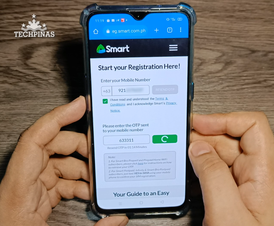 Register Smart SIM Card