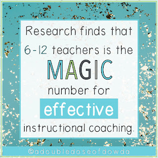 Research finds that 6-12 teachers is the MAGIC number for effective instructional coaching.