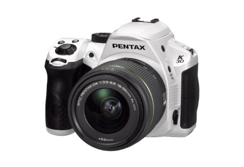 Pentax K-30 lens kit white w DA 18-55WR Weather-Sealed 16 MP CMOS Digital SLR with DA 18-55mm and 3-Inch LCD Screen