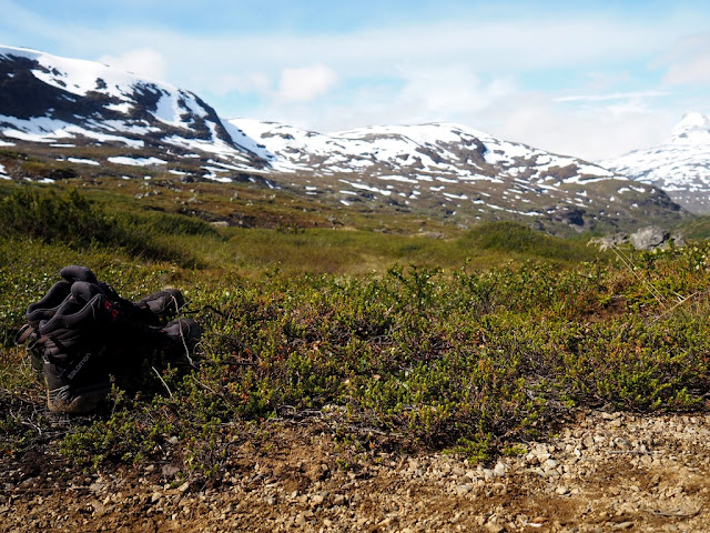 Mokré boty, sluníčko, příroda, Norsko, Jotunheimen