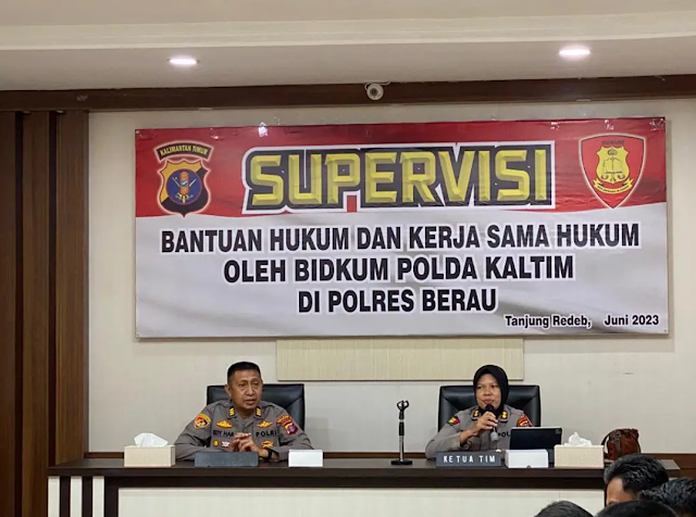 Tim Bidkum Polda Kaltim Laksanakan Giat Supervisi Bantuan Hukum dan Kerja Sama Hukum di Polres Berau