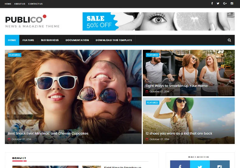 Publico Blogger Template