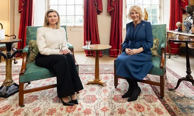 As part of her visit to the UK to participate in the Global Soft Power Summit, First Lady Olena Zelenska met with Queen Camilla