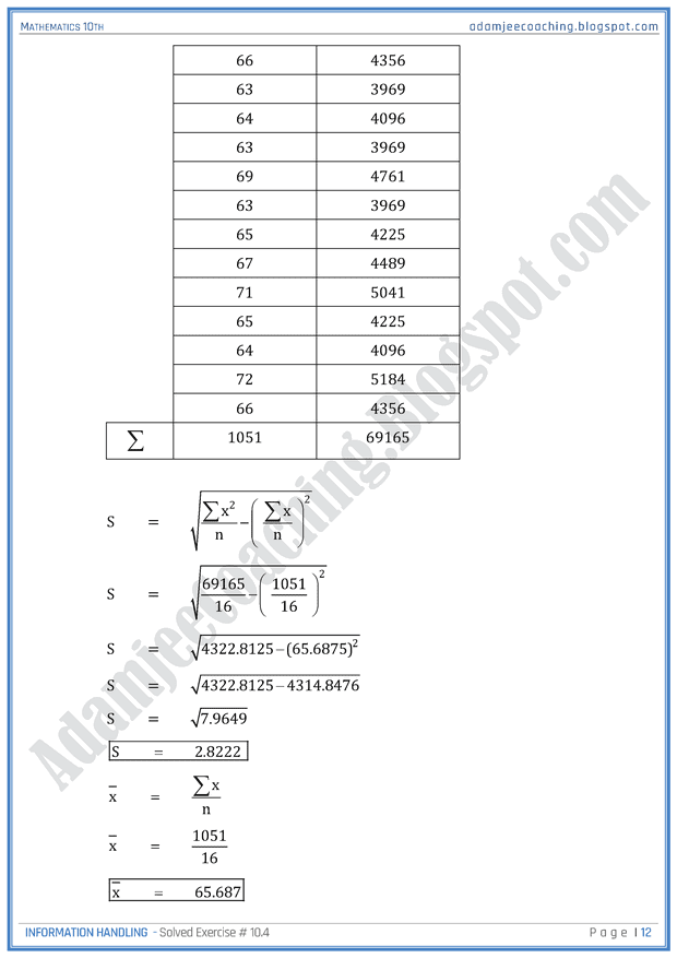 information-handling-exercise-10-4-mathematics-10th