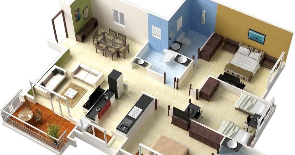  Desain  Rumah  Minimalis  Modern 1  Lantai  4  Kamar  Tidur  Mediasiana com Situs Referensi Belajar 