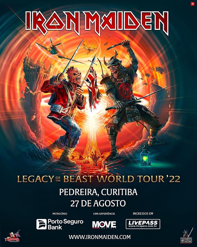 Ingressos: Iron Maiden em Curitiba / Pedreira Paulo Leminski - 27 de Agosto