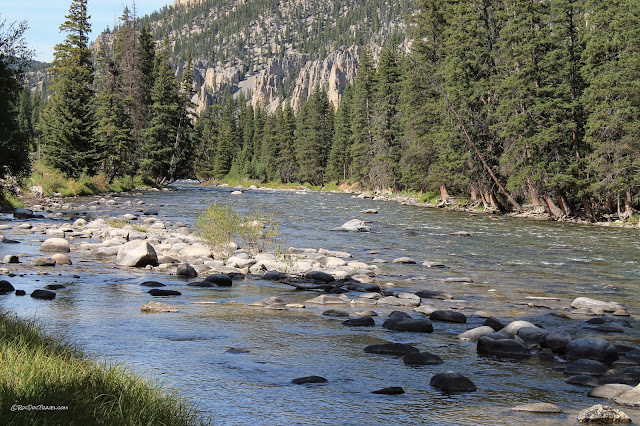 Gallatin River canyon Montana geology river rafting rocks Yellowstone National Park copyright RocDocTravel.com